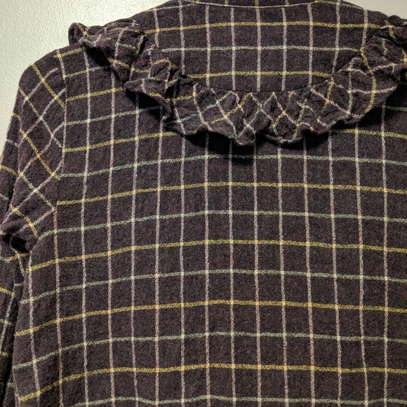 Madewell ruffle trim plaid button down - Picture 5 of 6